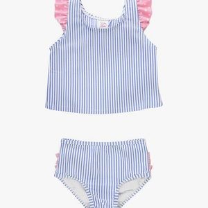 RuffleButts Baby Girls Cropped 2-Piece Sleeveless Tankini Swimsuits 3-6 months